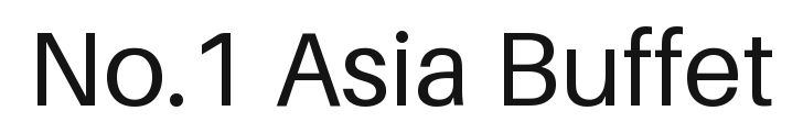 No.1 Asia Buffet